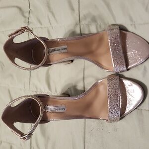 INC rose gold sparley shoes with strap